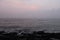 Evening view of the Promenade beach in Puducherry, India tourism