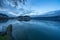 Evening view of Thuner lake in Switzerland