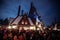 Evening View to the Harry Potter Village Hogsmeade in Universal Studios Park