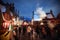 Evening View to the Harry Potter Village Hogsmeade in Universal Studios Park