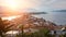 Evening view to Poros island, Greece