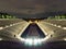 Evening visit in Panathenaic Stadium of Athens Greece stock photo