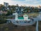 Evening Voronezh, aerial view. Admiralteiskaya square, Assumption Admiralty Church