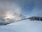 Evening winter mountain landscape