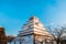 Evening Winter sky at Aizu Wakamatsu Castle in Fukushima, Tohoku, Japan