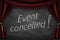 Event cancelled on blackboard