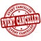 Event cancelled stamp