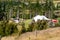 Event center tent, Lake Wanaka, at Dublin Bay, in Wanaka, Otago, South Island, New Zealand