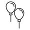 Event festivity balloons icon outline vector. Planner day