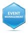 Event Management crystal blue hexagon button