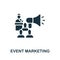 Event Marketing icon. Monochrome simple Marketing Strategy icon for templates, web design and infographics