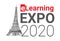 Event in paris elearning expo 2020, eiffel tower.