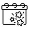 Event planner date icon, outline style