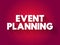 Event planning text quote, concept background