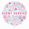 Event services concept in circle