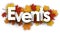 Events background with maple leaves.