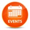 Events (calendar icon) elegant orange round button