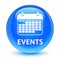 Events (calendar icon) glassy cyan blue round button