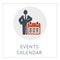 Events calendar Simpel Logo Icon Vector Ilustration