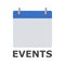 Events icon calendar icon, simple vector icon