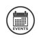 Events icon calendar icon, simple vector icon