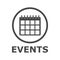 Events icon calendar icon, simple vector icon