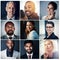 The ever-changing face of business. Composite portrait of a group of diverse businesspeople.