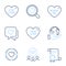 For ever, Heart and Valentine target icons set. True love, Marry me and Search love signs. Vector