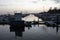 Everal recreational and fishing boats docked on Olhao marina