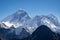 Everest and Nuptse mountain peak view from Gokyo Ri, Himalaya ra