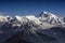 Everest Peak and Himalaya Everest mountain range panorama