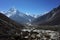 Everest trek, Ama Dablam mountain. Himalayas, Nepal