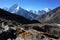 Everest trek. Morning view of Ama Dablam, Nepal