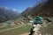 Everest trek, Phortse village 3810 m - remote settlement away from main tourist trail. Mountains Himalayas