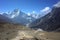 Everest trek. View of Ama Dablam, Himalayas mountains, Sagarmatha national park, Solukhumbu, Nepal