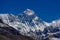Everest view on Nepal trek trekking route