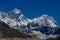 Everest view on Nepal trek trekking route