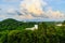 Evergreen forest at Hinsuay Namsai beach, Rayong, Thailand. The growth of tourism and construction of hotels and resorts made redu