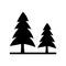 Evergreen trees Glyph Style vector icon which can easily modify or edit