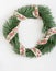 Evergreen Wreath with Holly Ribbon