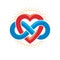 Everlasting Love concept, vector symbol created with infinity lo