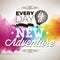 Every day is a new adventure inspiration quote on abstract color triange background
