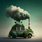 Every transportation produces gas emission. A oil car has a combustion that produce carbon emission to this planet earth.