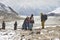 Every year during the summer-autumn, women and children climb up the Upper Shimshal 5600m to raise animals in the only areas wit