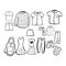 Everyday clothes doodle icon vector