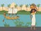 Everyday life in Anicient Egypt cartoon