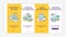 Everyday life automation yellow and white onboarding template