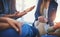 Everyone has new ideas to share. Closeup shot of an unrecognzable businessmans hands gesturing during a meeting with his