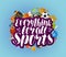 Everything for all sports, banner. Fitness, sport, gym concept. Lettering vector illustration