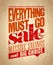 Everything must go sale retro poster.